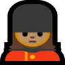 Woman Guard: Medium Skin Tone Emoji 💂🏽‍♀️ image - Microsoft Windows 10 Segoe UI Emoji style