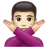 Man Gesturing No: Light Skin Tone