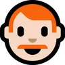 Man: Light Skin Tone, Red Hair Emoji 👨🏻‍🦰 image - Microsoft Windows 10 Segoe UI Emoji style