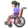 Woman In Manual Wheelchair: Light Skin Tone Emoji 👩🏻‍🦽 image - Samsung style