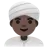 Man Wearing Turban: Dark Skin Tone