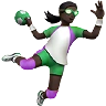 Woman Playing Handball: Dark Skin Tone Emoji 🤾🏿‍♀️ image - Apple style