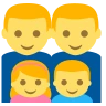 Family: Man, Man, Girl, Boy Emoji 👨‍👨‍👧‍👦 image - EmojiTwo style