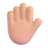 Raised Hand: Medium-Light Skin Tone