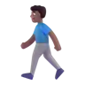 Man Walking: Medium-Dark Skin Tone Emoji 🚶🏾‍♂️ image - Microsoft 3D Fluent style