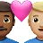 Couple With Heart: Man, Man, Medium-Dark Skin Tone, Medium-Light Skin Tone