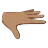 Palm Down Hand: Medium Skin Tone