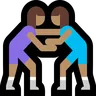 Women Wrestling: Medium Skin Tone Emoji 🤼🏽‍♀️ image - Microsoft Windows 10 Segoe UI Emoji style