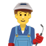 Man Factory Worker Emoji 👨‍🏭 image - Skype style