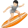 Person Surfing: Light Skin Tone Emoji 🏄🏻 image - Apple style