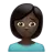 Person Frowning: Dark Skin Tone
