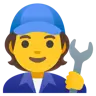 Mechanic Emoji 🧑‍🔧 image - Google Noto Color style