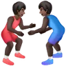 Men Wrestling: Dark Skin Tone Emoji 🤼🏿‍♂️ image - Samsung style