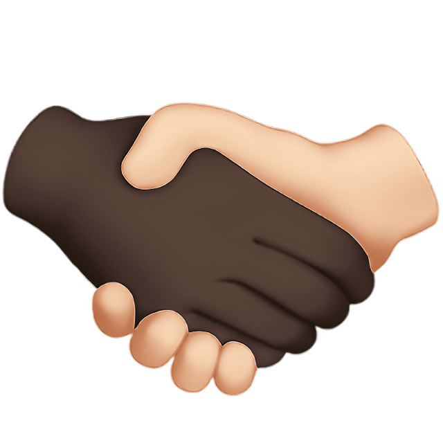 Handshake: Dark Skin Tone, Light Skin Tone