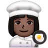 Woman Cook: Dark Skin Tone Emoji 👩🏿‍🍳 image - Samsung style