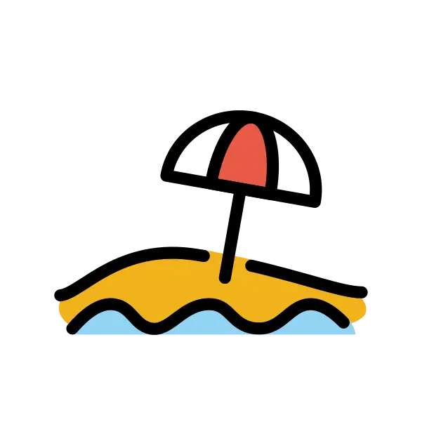 沙滩和沙滩伞