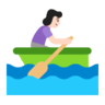 Woman Rowing Boat: Light Skin Tone Emoji 🚣🏻‍♀️ image - Microsoft Classic 2D style