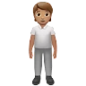 Person Standing: Medium Skin Tone Emoji 🧍🏽 image - Apple style