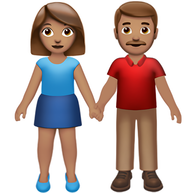 Woman And Man Holding Hands: Medium Skin Tone