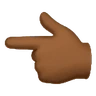 Backhand Index Pointing Left: Medium-Dark Skin Tone Emoji 👈🏾 image - Huawei Harmony OS style