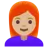 Woman: Medium-Light Skin Tone, Red Hair