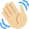 Waving Hand: Medium-Light Skin Tone Emoji 👋🏼 image - Twitter / X (Twemoji) style