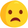 Emoji Rosszalló arc nyitott szájjal 😦 image - Facebook Messenger (2016) style