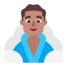Man In Steamy Room: Medium Skin Tone Emoji 🧖🏽‍♂️ image - Microsoft Classic 2D style