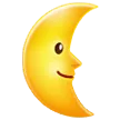 Last Quarter Moon Face