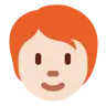 Person: Light Skin Tone, Red Hair Emoji 🧑🏻‍🦰 image - Twitter / X (Twemoji) style