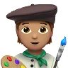 Artist: Medium Skin Tone Emoji 🧑🏽‍🎨 image - Apple style