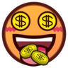 Money-Mouth Face Emoji 🤑 image - Emojidex style