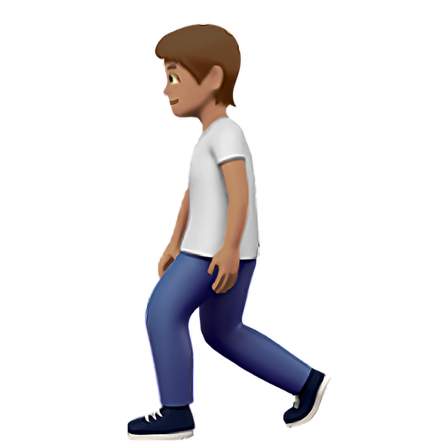 Person Walking: Medium Skin Tone