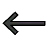 Seta preta para a esquerda Emoji ⬅ image - OpenMoji style