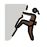 Woman Climbing: Dark Skin Tone Emoji 🧗🏿‍♀️ image - OpenMoji style