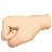Left-Facing Fist: Light Skin Tone
