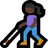 Woman With White Cane: Dark Skin Tone