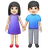 Woman And Man Holding Hands: Light Skin Tone