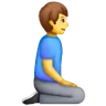 Man Kneeling Facing Right Emoji 🧎‍♂️‍➡️ image - Samsung style