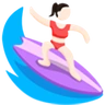 Person Surfing: Light Skin Tone Emoji 🏄🏻 image - Facebook Messenger (2016) style