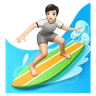 Person Surfing: Light Skin Tone Emoji 🏄🏻 image - Huawei Harmony OS style