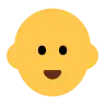 Man: Bald Emoji 👨‍🦲 image - Tossface style