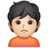 Person Frowning: Light Skin Tone Emoji 🙍🏻 image - Samsung style