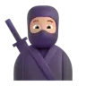 Ninja: Medium-Light Skin Tone Emoji 🥷🏼 image - Microsoft 3D Fluent style