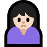 Person Frowning: Light Skin Tone Emoji 🙍🏻 image - Microsoft Windows 10 Segoe UI Emoji style