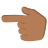 Backhand Index Pointing Left: Medium-Dark Skin Tone