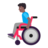 Man In Manual Wheelchair: Medium-Dark Skin Tone