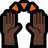 Raising Hands: Dark Skin Tone