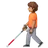 Person With White Cane: Medium Skin Tone
