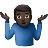 Man Shrugging: Dark Skin Tone